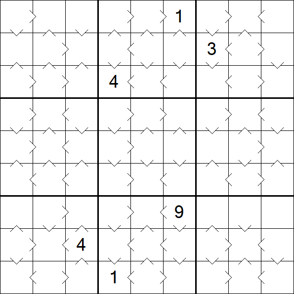 Greater Than Sudoku - Medium