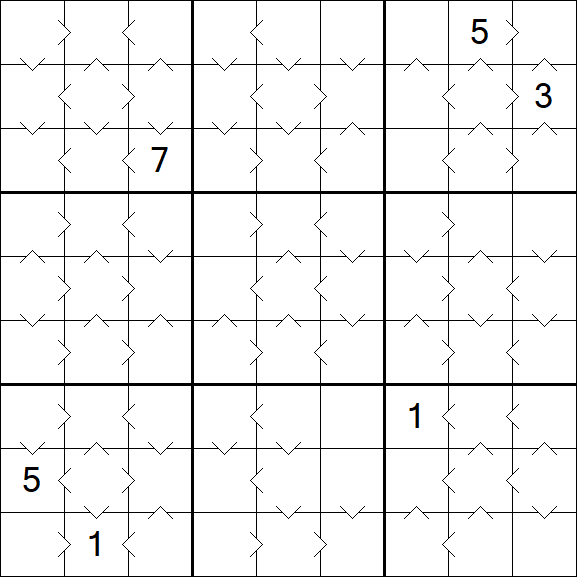 Greater Than Sudoku - Medium