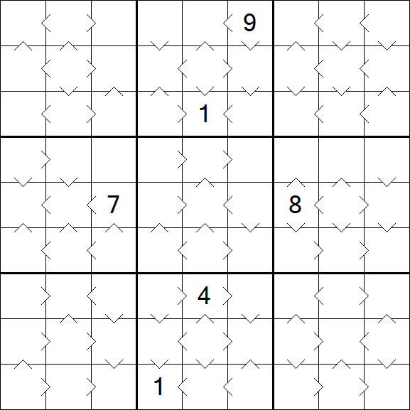 Greater Than Sudoku - Medium