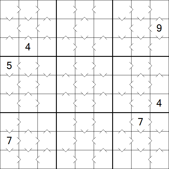 Greater Than Sudoku - Medium
