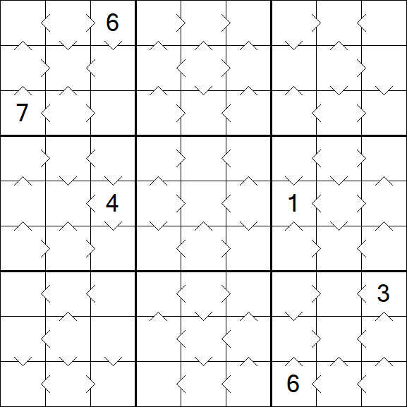 Greater Than Sudoku - Medium