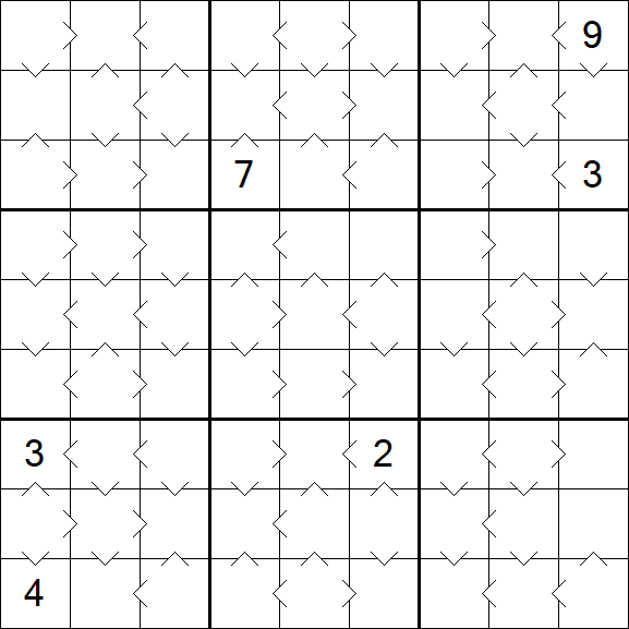 Greater Than Sudoku - Medium
