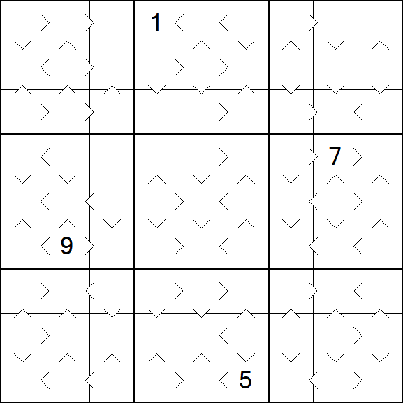 Greater Than Sudoku - Medium