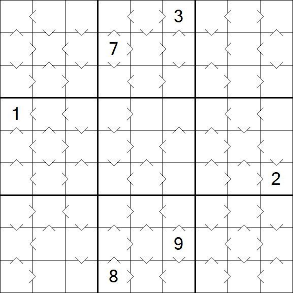 Greater Than Sudoku - Medium