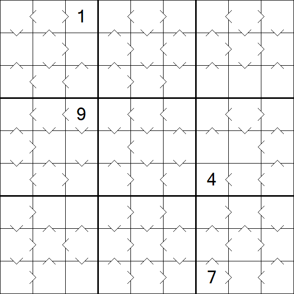Greater Than Sudoku - Medium