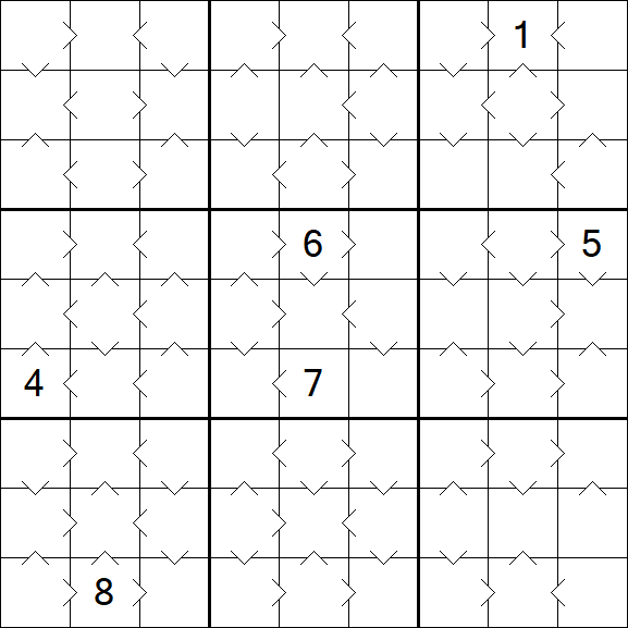 Greater Than Sudoku - Medium