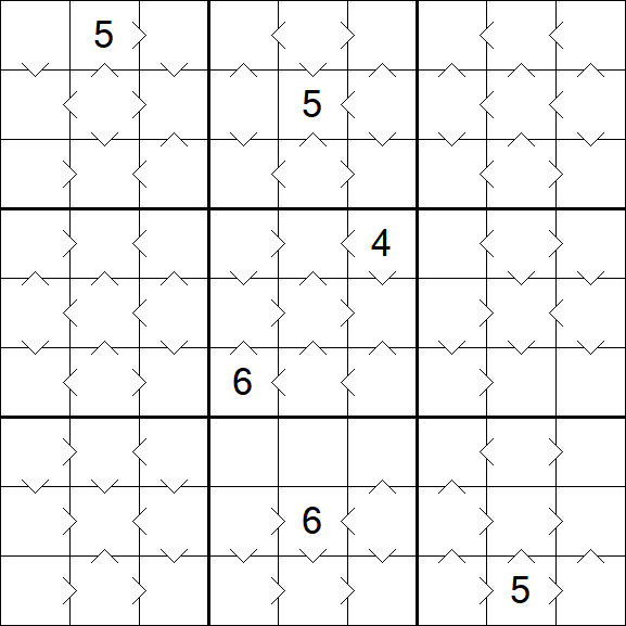 Greater Than Sudoku - Medium