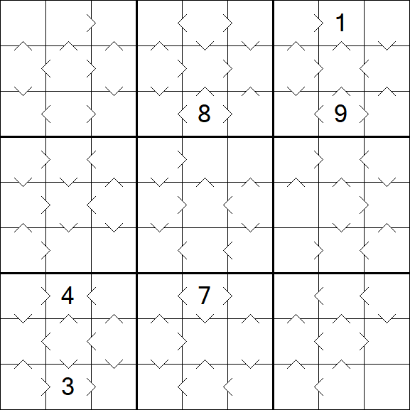 Greater Than Sudoku - Medium