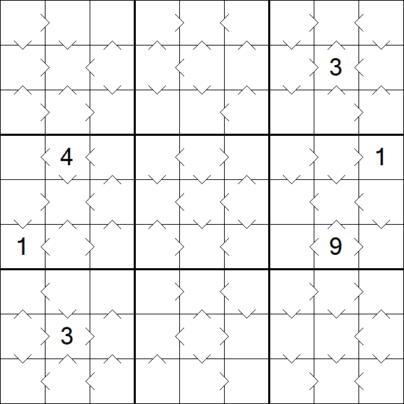 Greater Than Sudoku - Medium