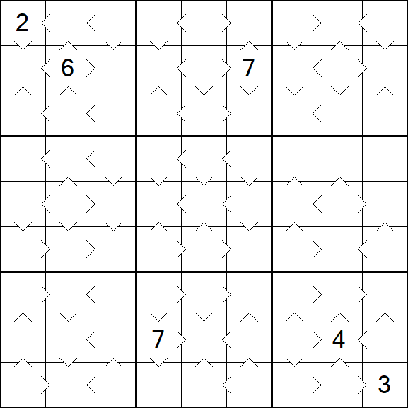Greater Than Sudoku - Medium