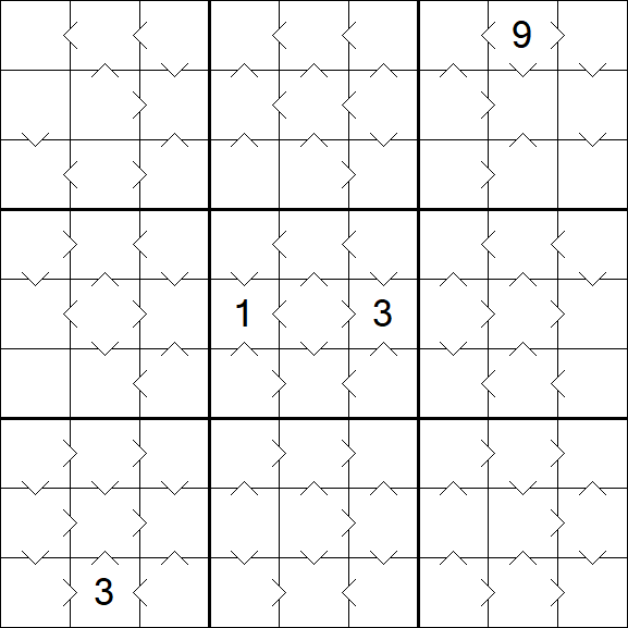 Greater Than Sudoku - Medium