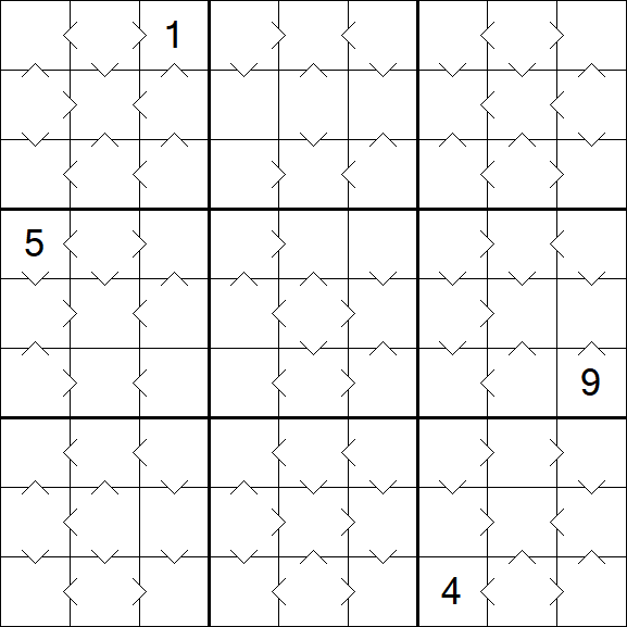 Greater Than Sudoku - Medium
