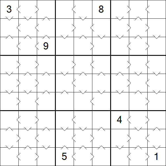 Greater Than Sudoku - Medium