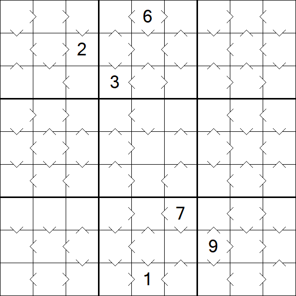 Greater Than Sudoku - Medium