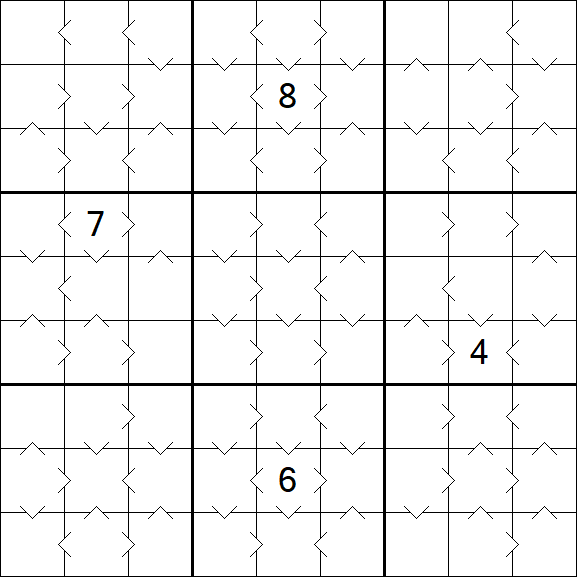 Greater Than Sudoku - Medium