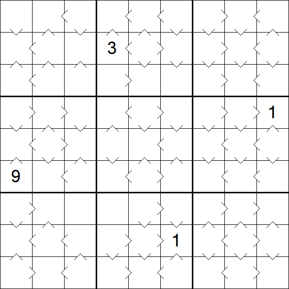 Greater Than Sudoku - Medium