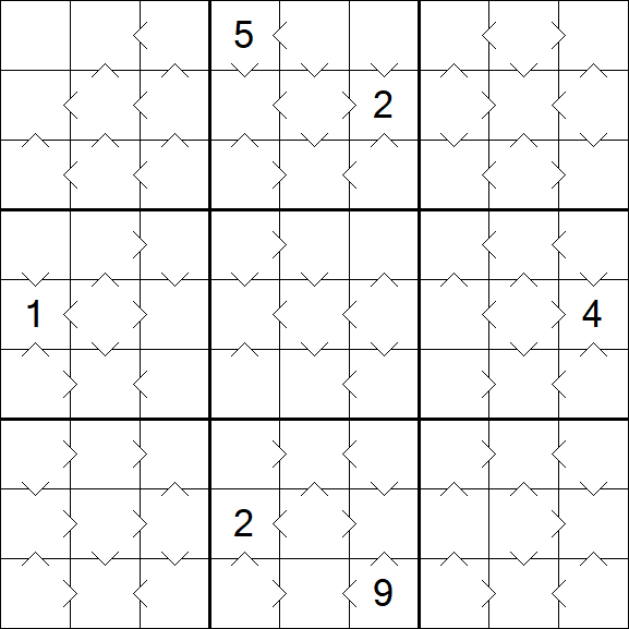 Greater Than Sudoku - Medium