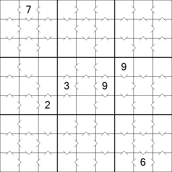 Greater Than Sudoku - Medium
