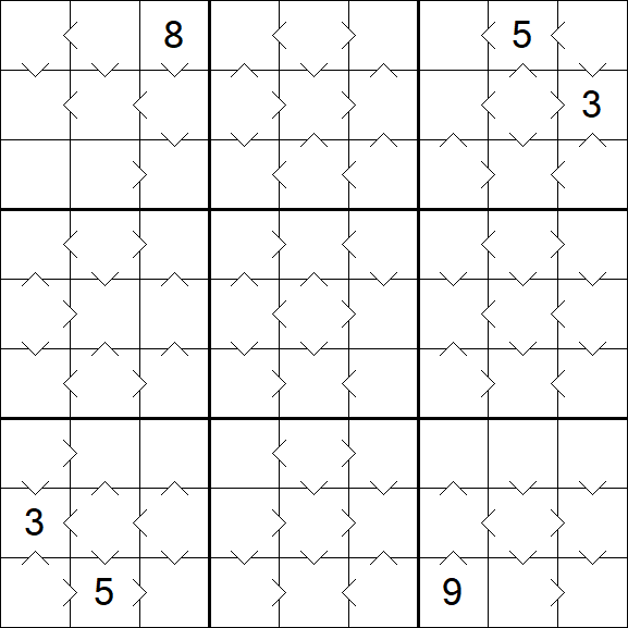 Greater Than Sudoku - Medium