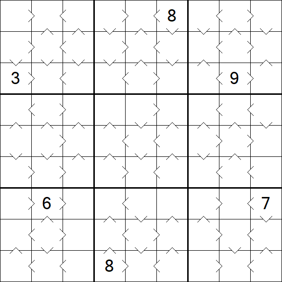 Greater Than Sudoku - Medium