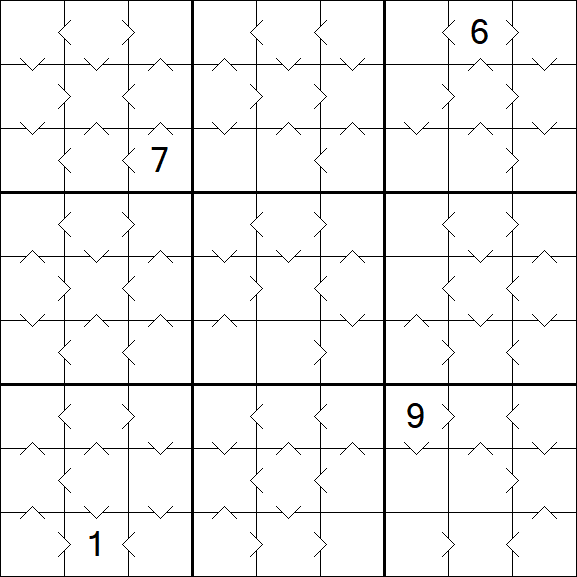 Greater Than Sudoku - Medium