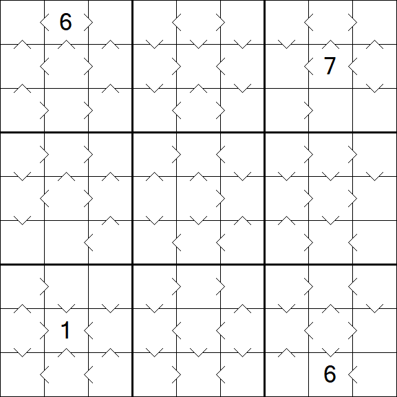 Greater Than Sudoku - Medium