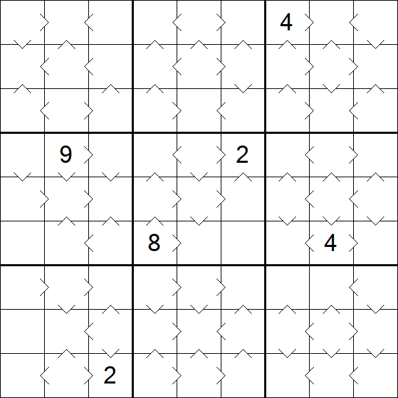 Greater Than Sudoku - Medium