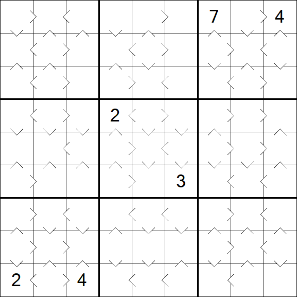 Greater Than Sudoku - Medium