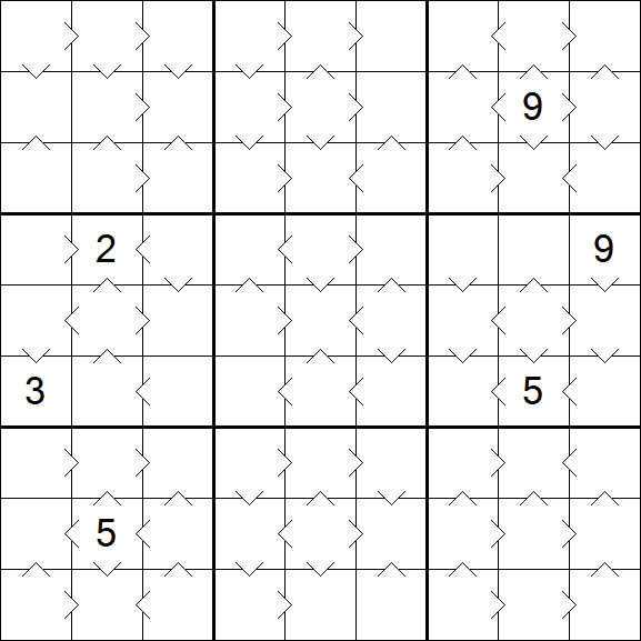 Greater Than Sudoku - Medium