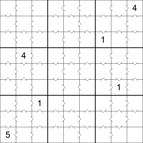Greater Than Sudoku - Medium