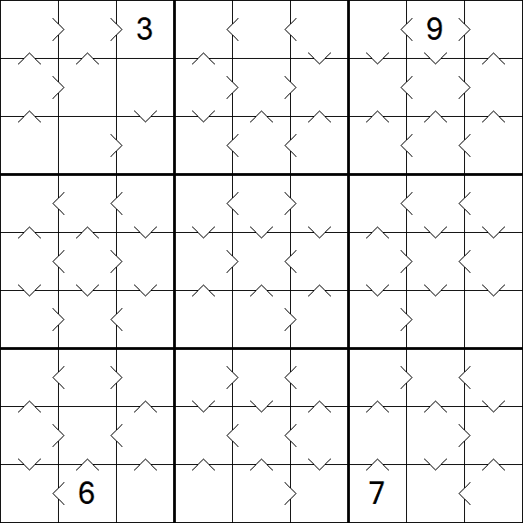 Greater Than Sudoku - Medium