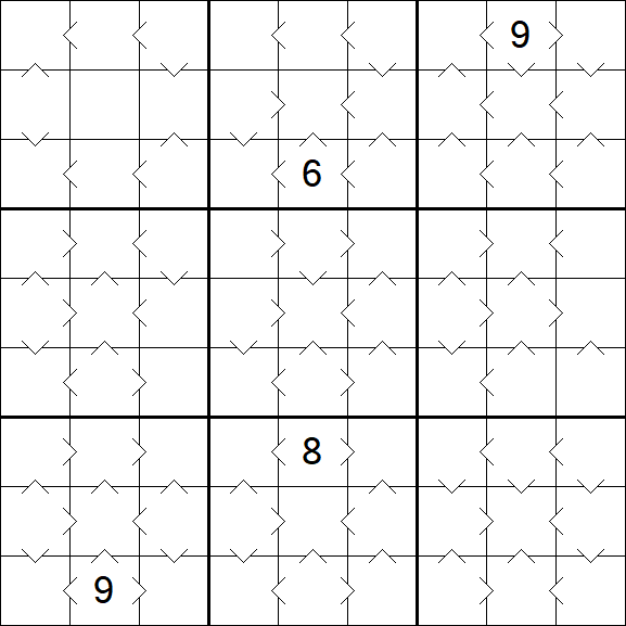 Greater Than Sudoku - Medium