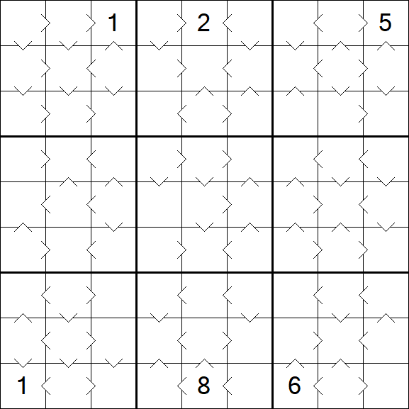 Greater Than Sudoku - Medium