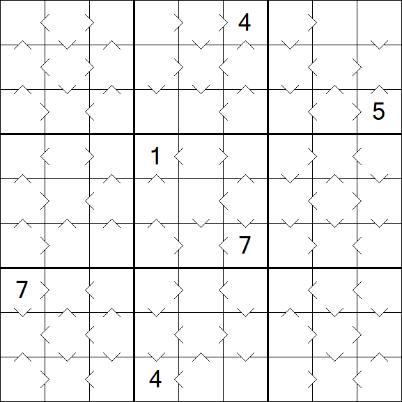Greater Than Sudoku - Medium