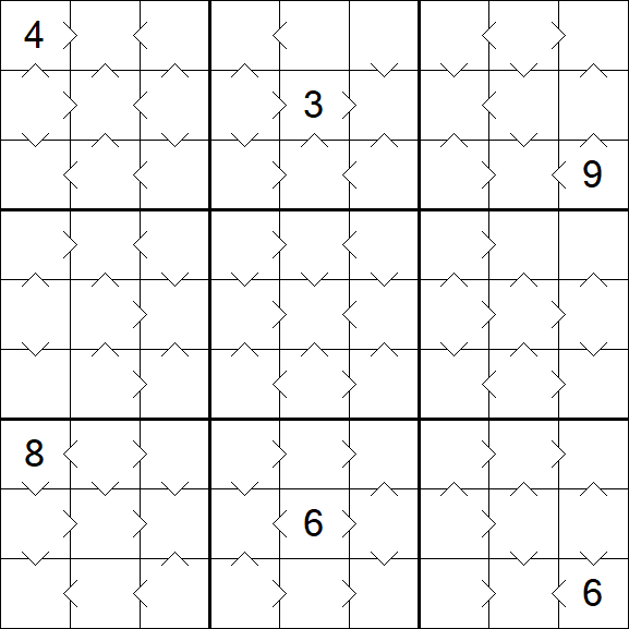 Greater Than Sudoku - Medium