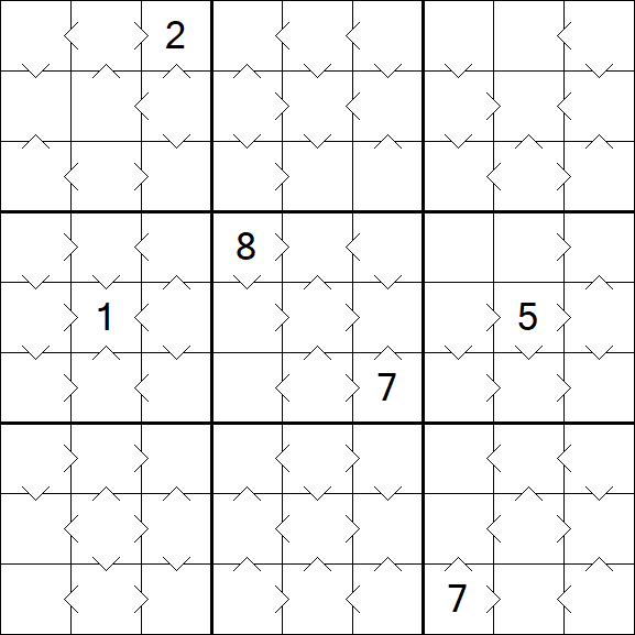 Greater Than Sudoku - Medium