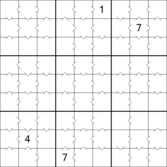 Greater Than Sudoku - Medium