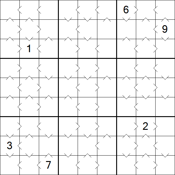 Greater Than Sudoku - Médio
