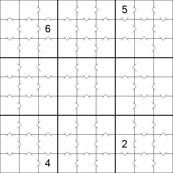 Greater Than Sudoku - Medium