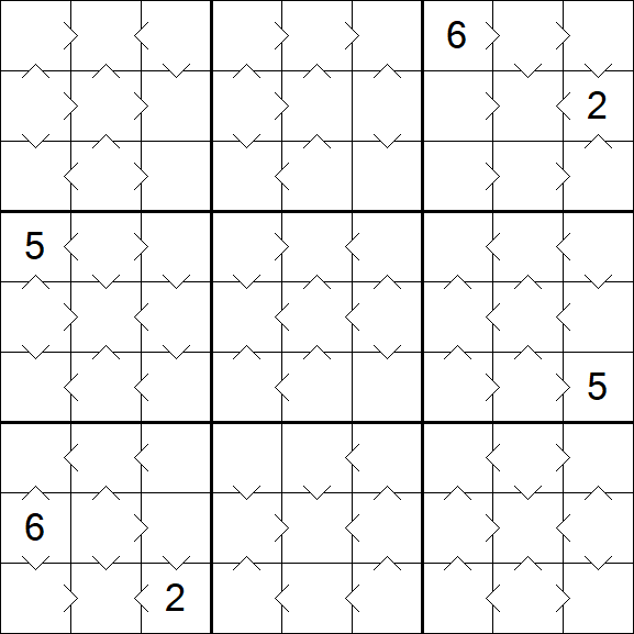 Greater Than Sudoku - Medium