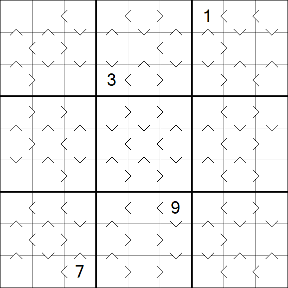 Greater Than Sudoku - Medium