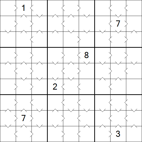 Greater Than Sudoku - Medium