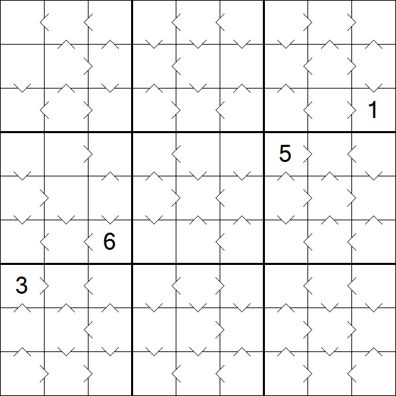 Greater Than Sudoku - Medium