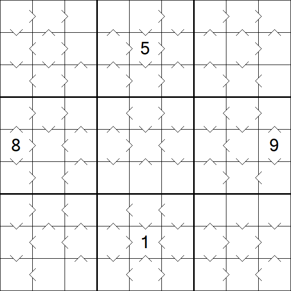 Greater Than Sudoku - Medium