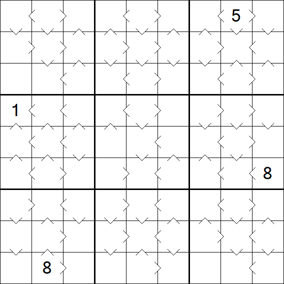 Greater Than Sudoku - Medium