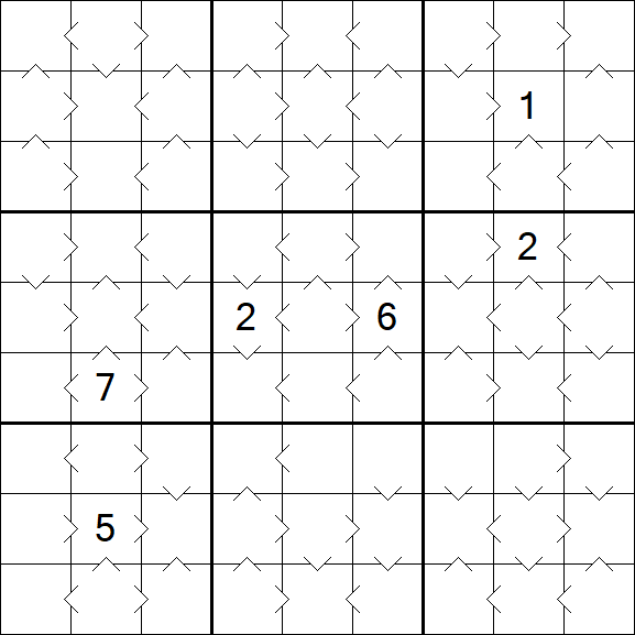 Greater Than Sudoku - Medium