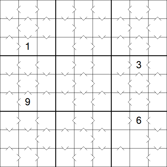 Greater Than Sudoku - Medium