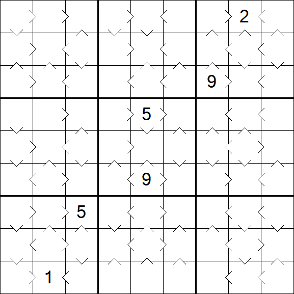 Greater Than Sudoku - Medium
