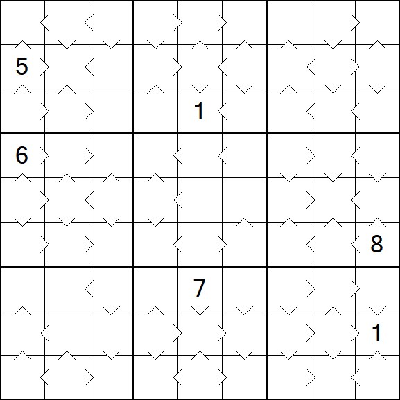 Greater Than Sudoku - Medium