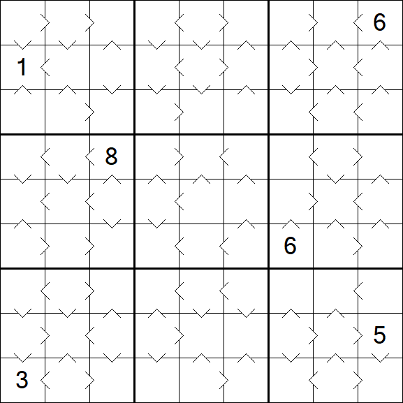 Greater Than Sudoku - Medium